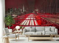 Vivid Crimson City Lights wallpaper amazing urban energy motion blur.