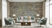 Stone effect Weathered Stone Brick print, stylish wall design.