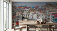 Wall mural aged Havana Skyline Charm historical Cuban homes