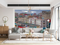 City view Havana Skyline Charm large wall mural coastal buildings