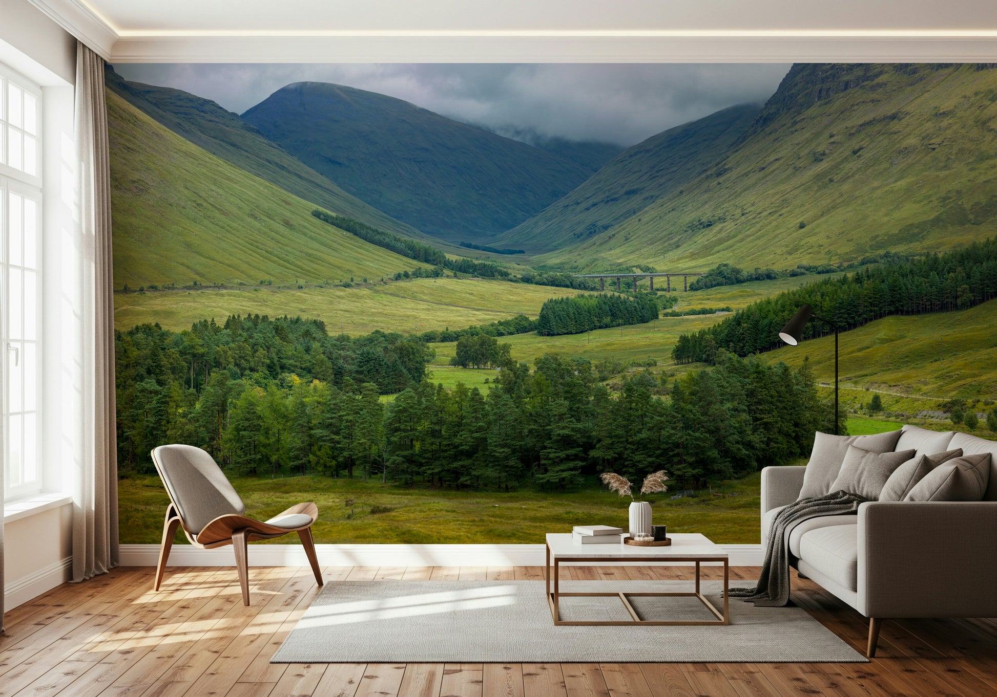 Scenic mountain vista Scottish Highlands product wallpaper print