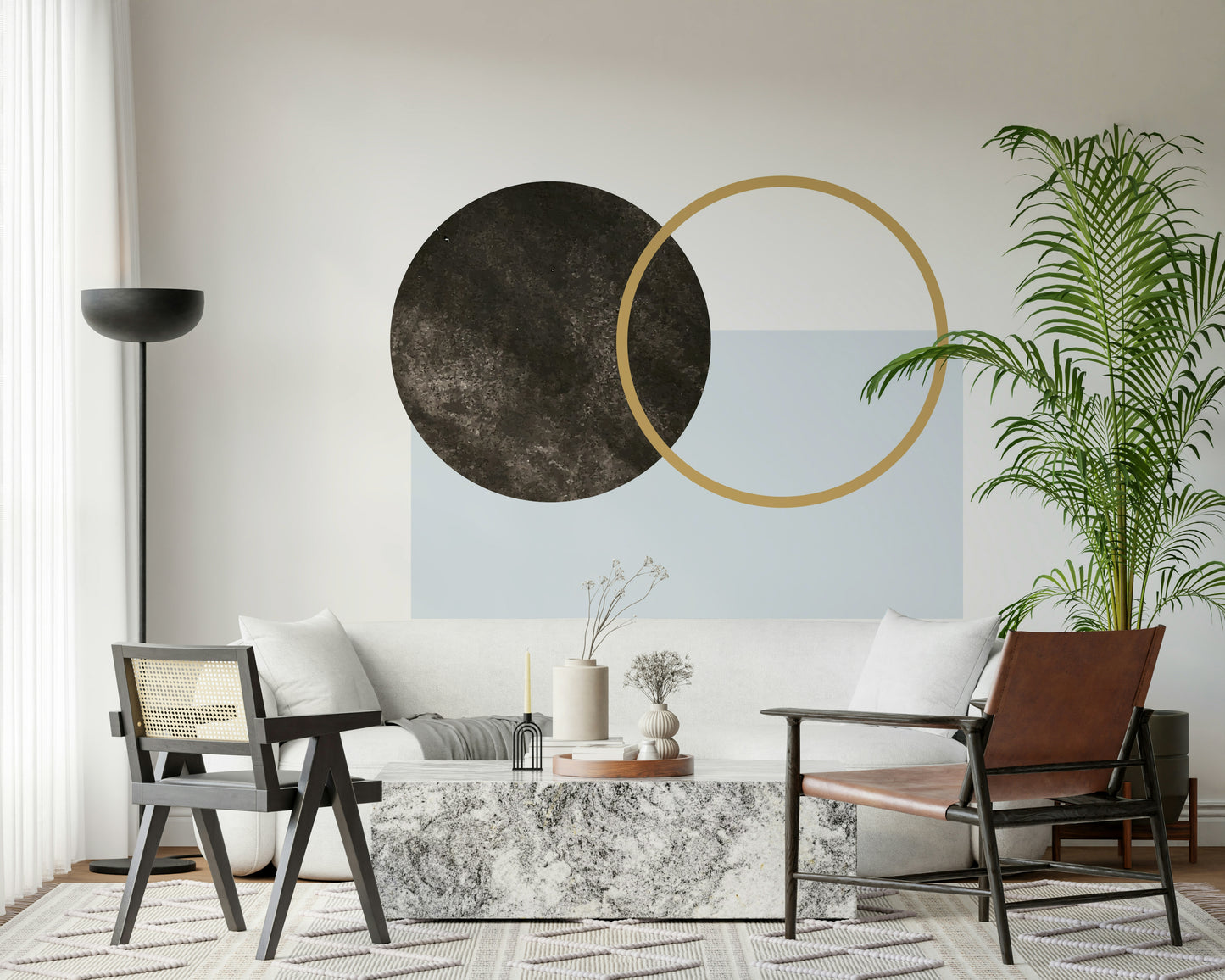 Artistic decor, simple graphic Minimal Abstract Composition for modern spaces.