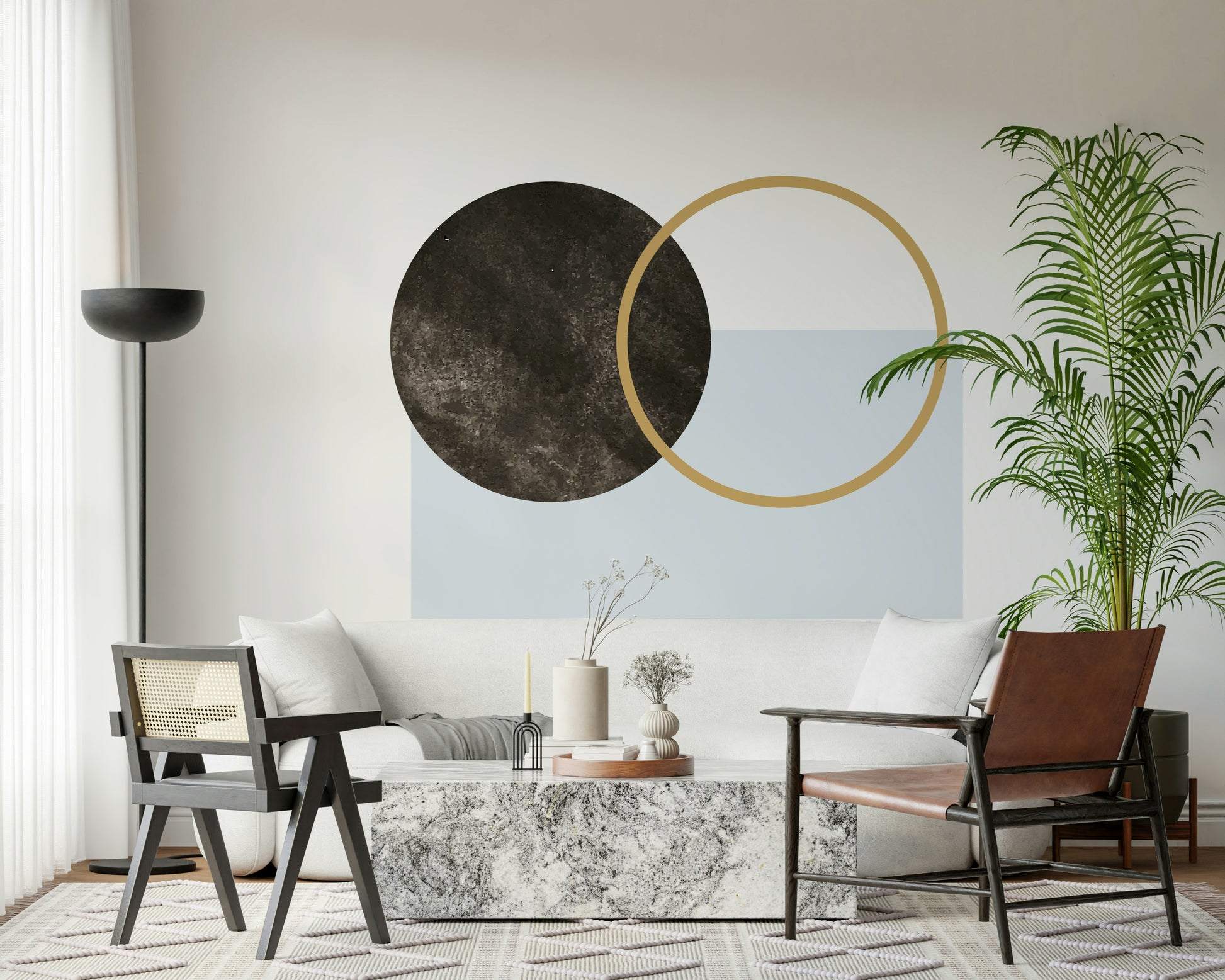 Artistic decor, simple graphic Minimal Abstract Composition for modern spaces.
