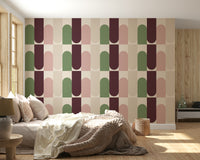 Stylish Shapes Blend pattern, arch wallpaper for walls.