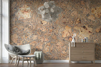 The Rustic Natural Cork Pattern, a unique, organic, and earthy wall covering.