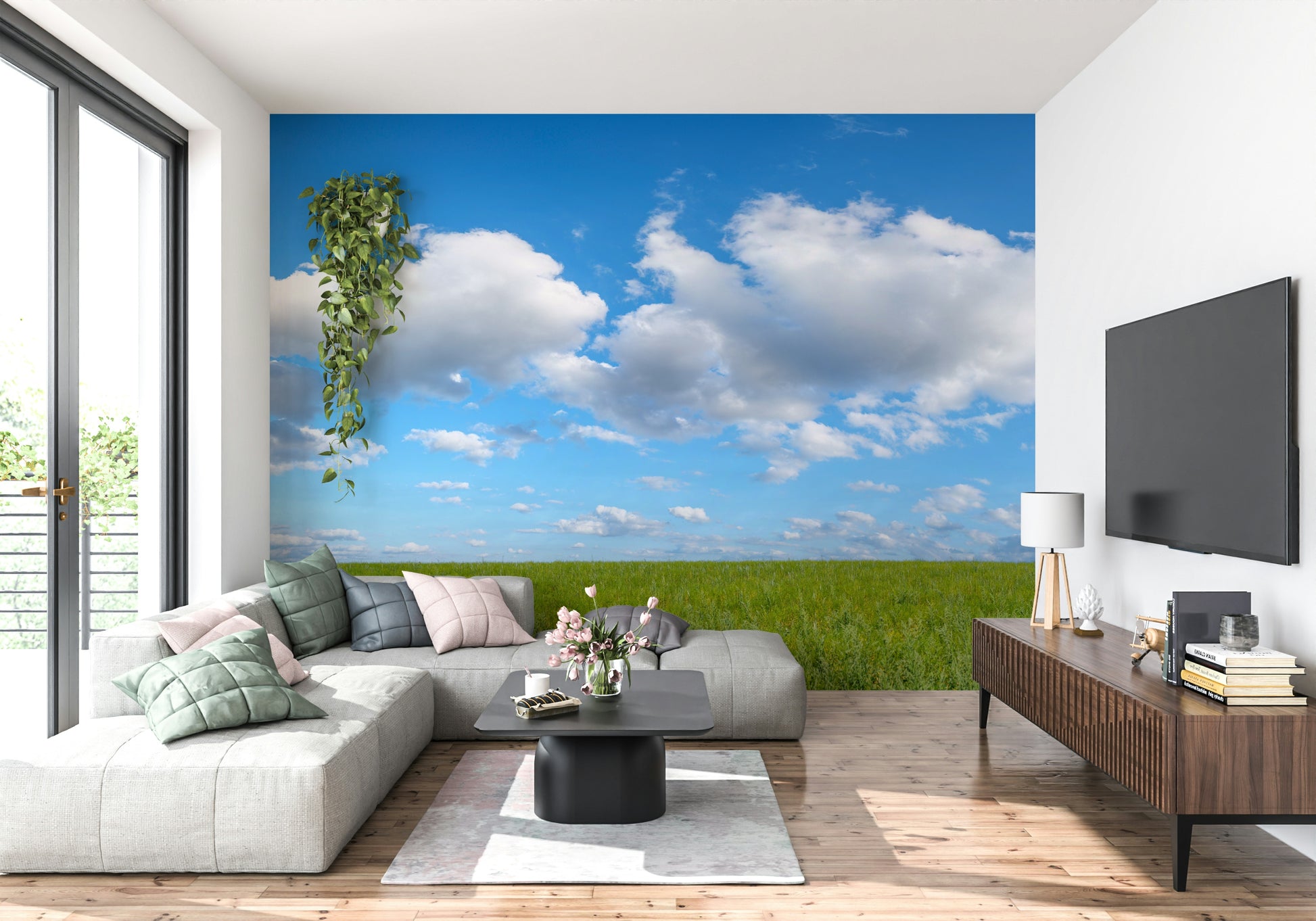 Grassland Under Sky mural capture open prairie.