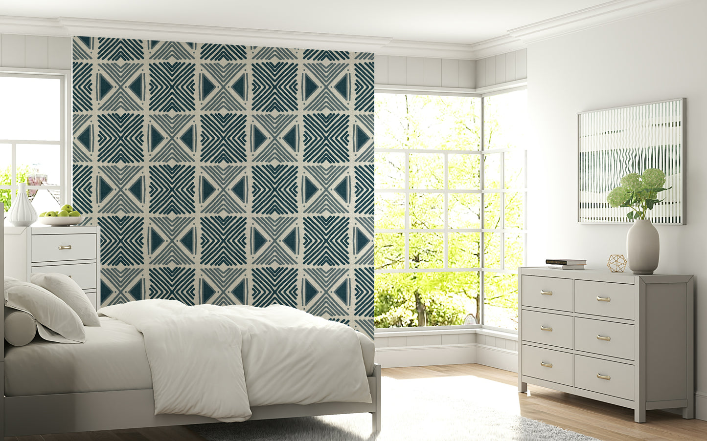 Tribal Denim Motif Wallpaper⁠