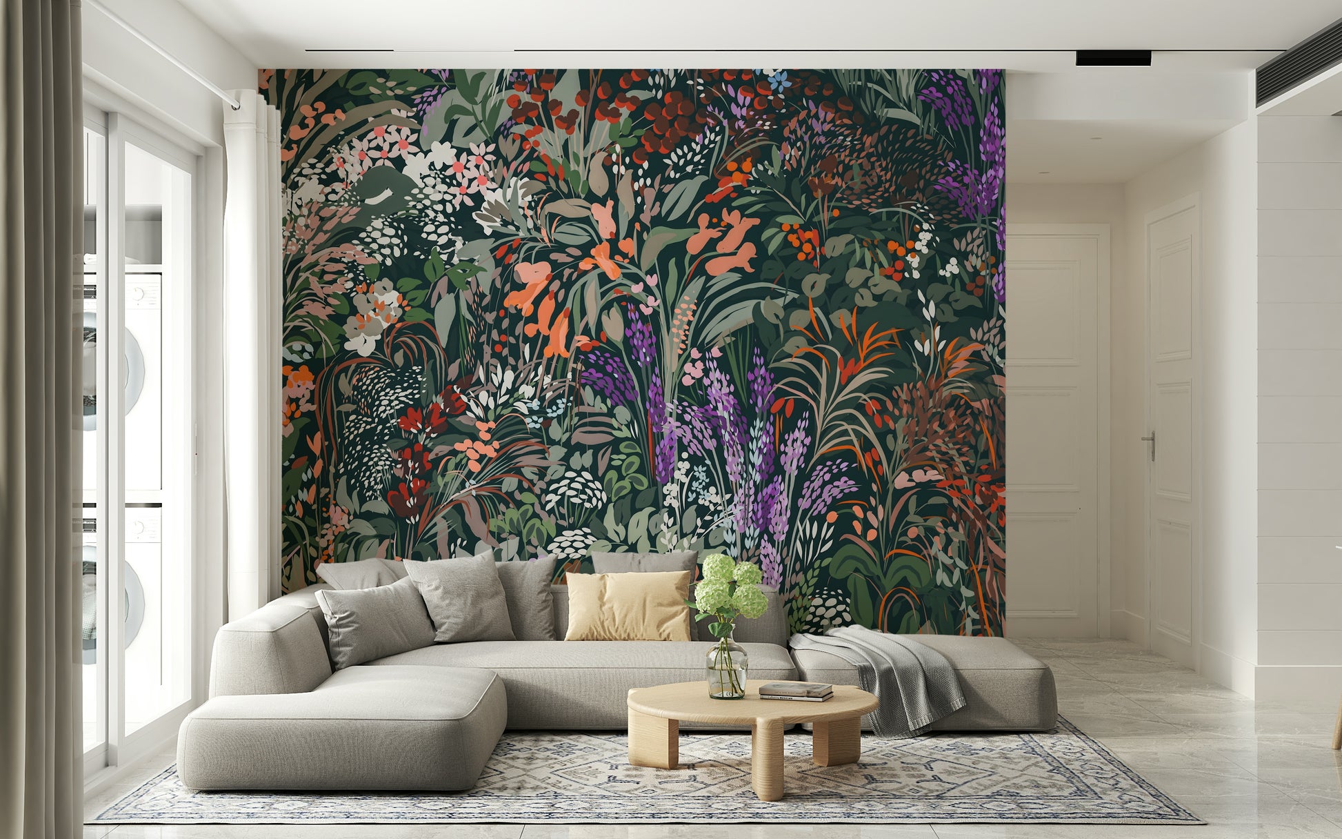 Captivating Biodiversity Canvas mural print, rich composition highlighting the complexity of plants.