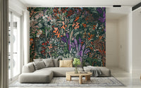 Captivating Biodiversity Canvas mural print, rich composition highlighting the complexity of plants.