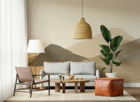 Sand and brown gradient mountain Mountain Range Serenity wallpaper.