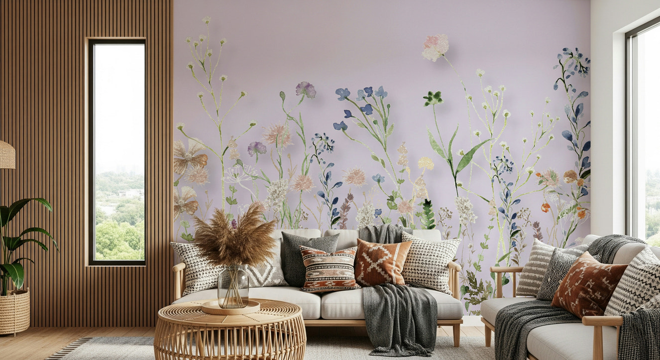 Watercolor Meadow Wall Mural