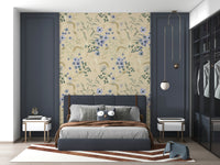 Artistic watercolor bloom wallpaper with layered, fluid florals.