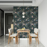 Soft-focus floral design creating a peaceful, ethereal wall backdrop.