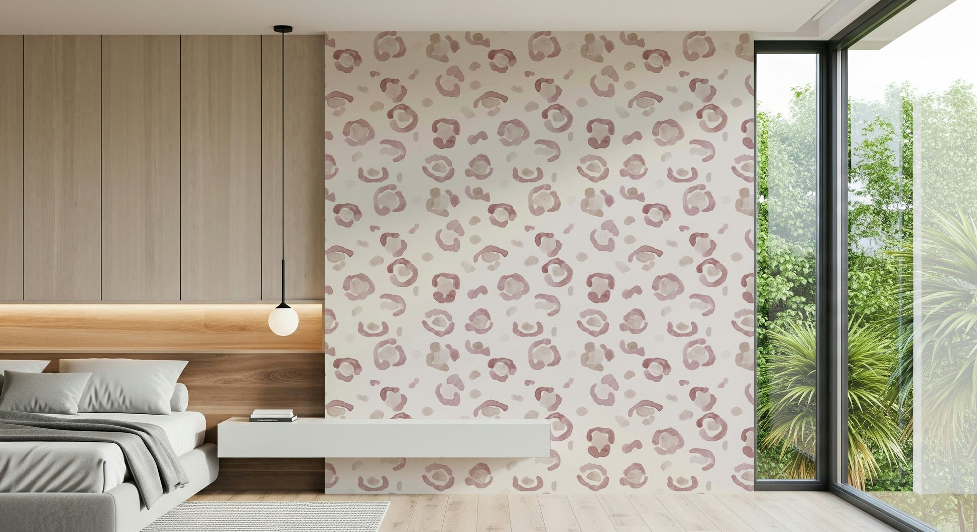 Elegant soft leopard pattern adding a cozy, modern safari vibe to walls.
