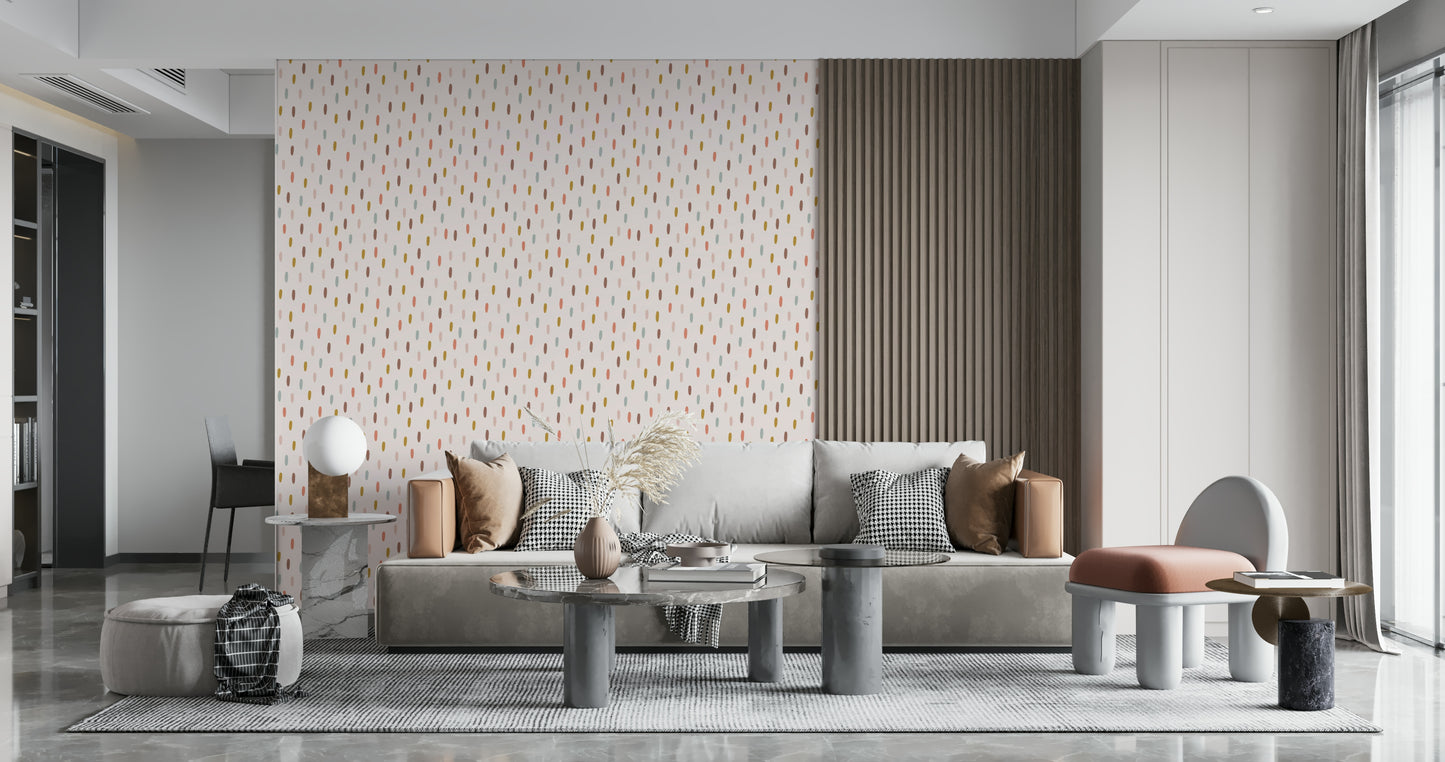 Calming soft stroke design wallpaper for modern, peaceful interiors.
