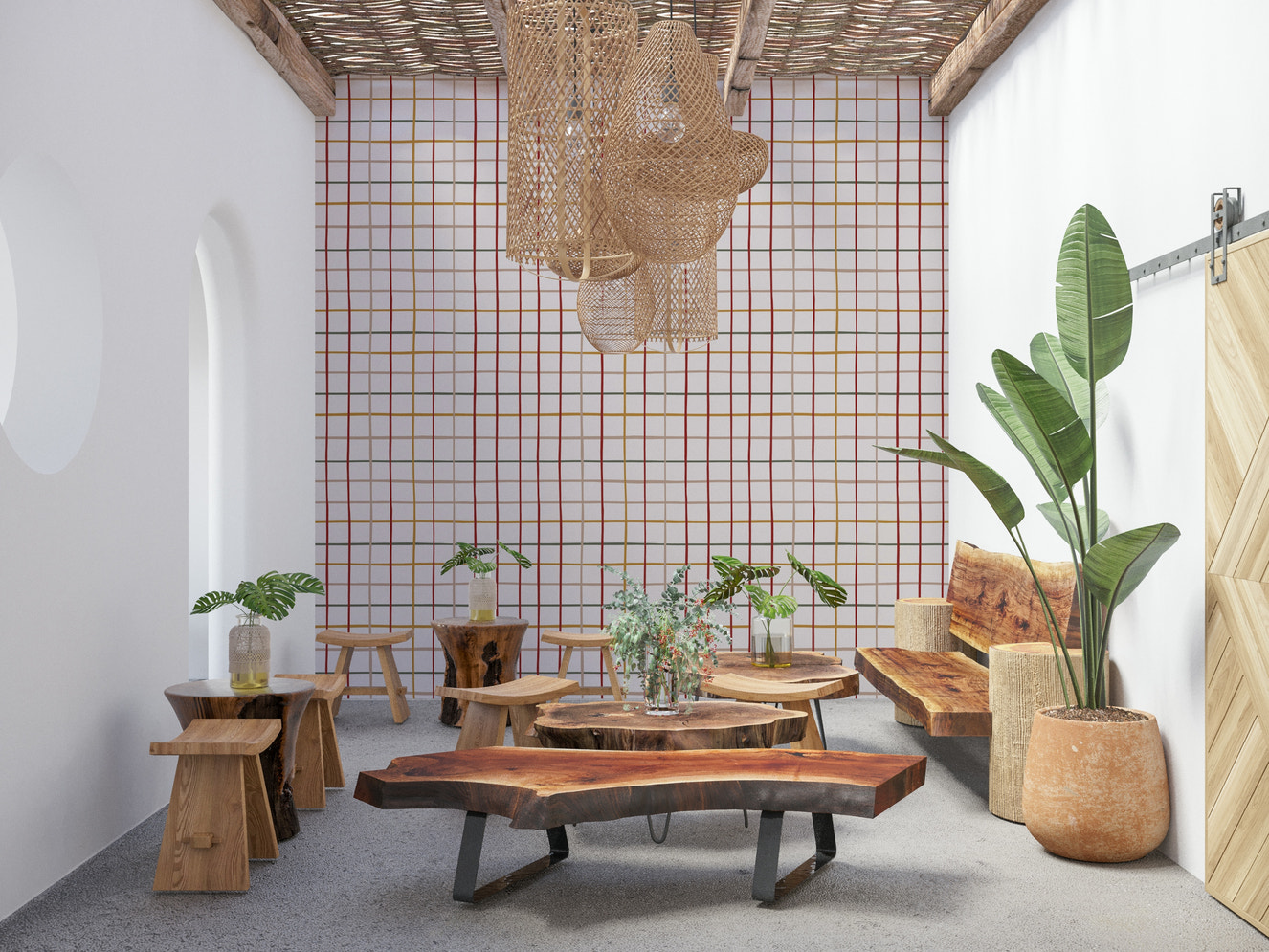 Cozy Checkered Warmth Wallpaper⁠