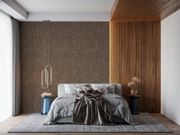 Autumn Burst wallpaper with dense repeating patterns of petal-shaped motifs in natural hues.