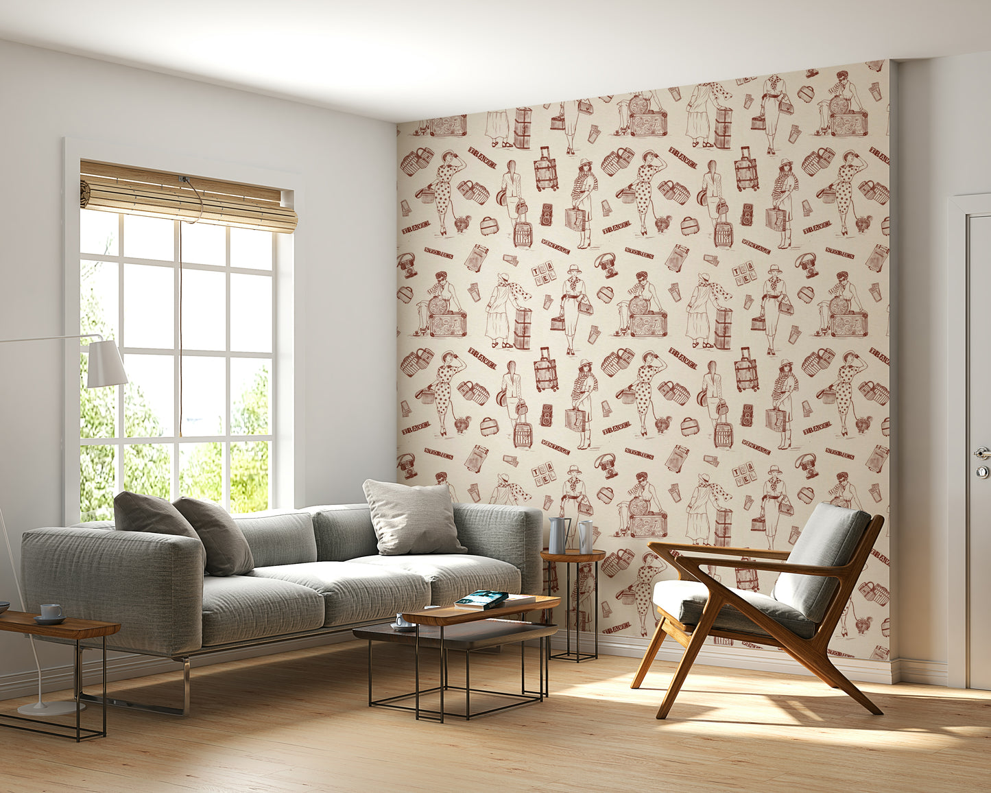 Charming Timeless Tales wallpaper featuring hand-drawn scenes reminiscent of old tales.