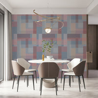 A soothing wallpaper with overlapping colored blocks creating a soft geometric aesthetic.