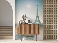 Paris Bears Wallpaper Whimsical scene of friendship and affection in France.