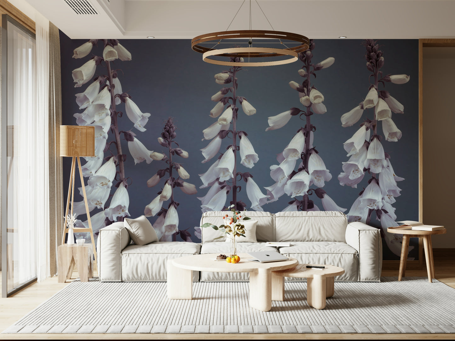 Vertical garden Foxglove Fantasy photograph on dark backdrop.