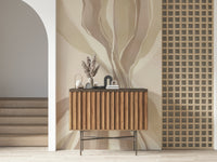 Custom wallcovering Whispering Waves lovely soft washes elegant root-like structure