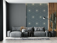 Modern fanning pattern Geometric Radiance wallpaper for contemporary spaces.