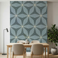 Elegant Radiance pattern mural showing stunning deco floral repetition.