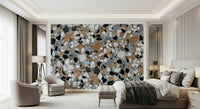 Modern stone chip pattern wallpaper called Classic Terrazzo.