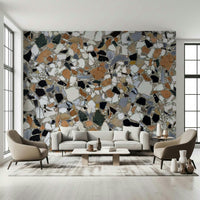 Artistic broken stone Terrazzo Mix mural ideal for contemporary decor.