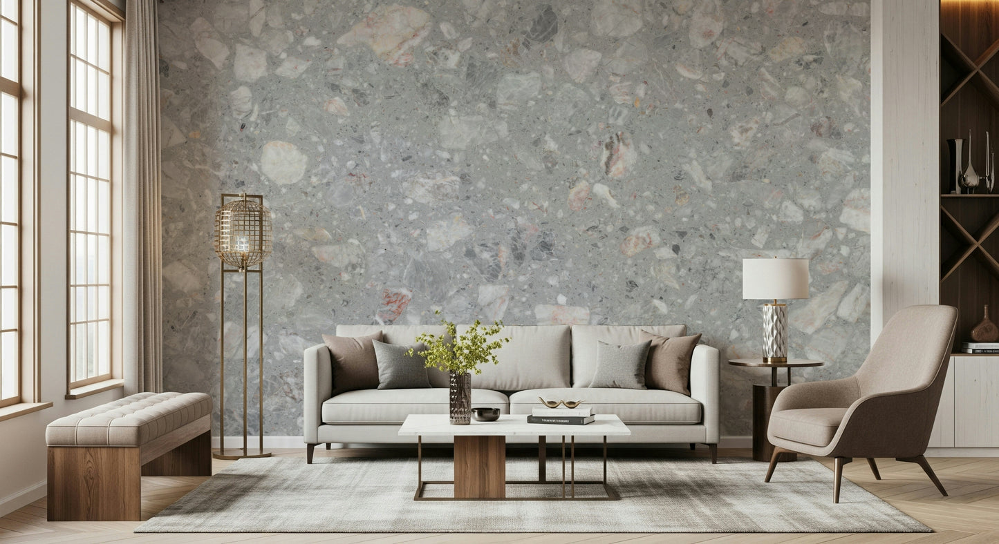 Rough Natural Stone Tile wall mural. Textured concrete look.