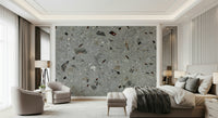 Contemporary Concrete Effect wallpaper featuring Beige Terrazzo pattern.