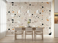 Seamless Natural Stone Art wall mural smooth interior backdrop.