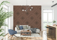 Home wallpaper, linear abstract art, cocoa pigment, refreshing look, Terra Lines.