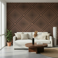 Terra Lines geometric wall mural, angular stripe design, fashionable surface.
