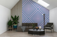 High-quality Linear Rhythm wallpaper for walls, purple and blue lines.