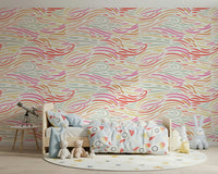 Vibrant abstract swirl wallpaper, energetic modern background, Candy Pastel Strokes.