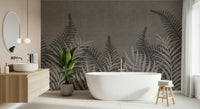 Lush Taupe print, Into The Jungle design, modern wall finish.