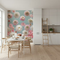Airy floral pattern, beautiful blossoms, graceful movement, amazing home decor.
