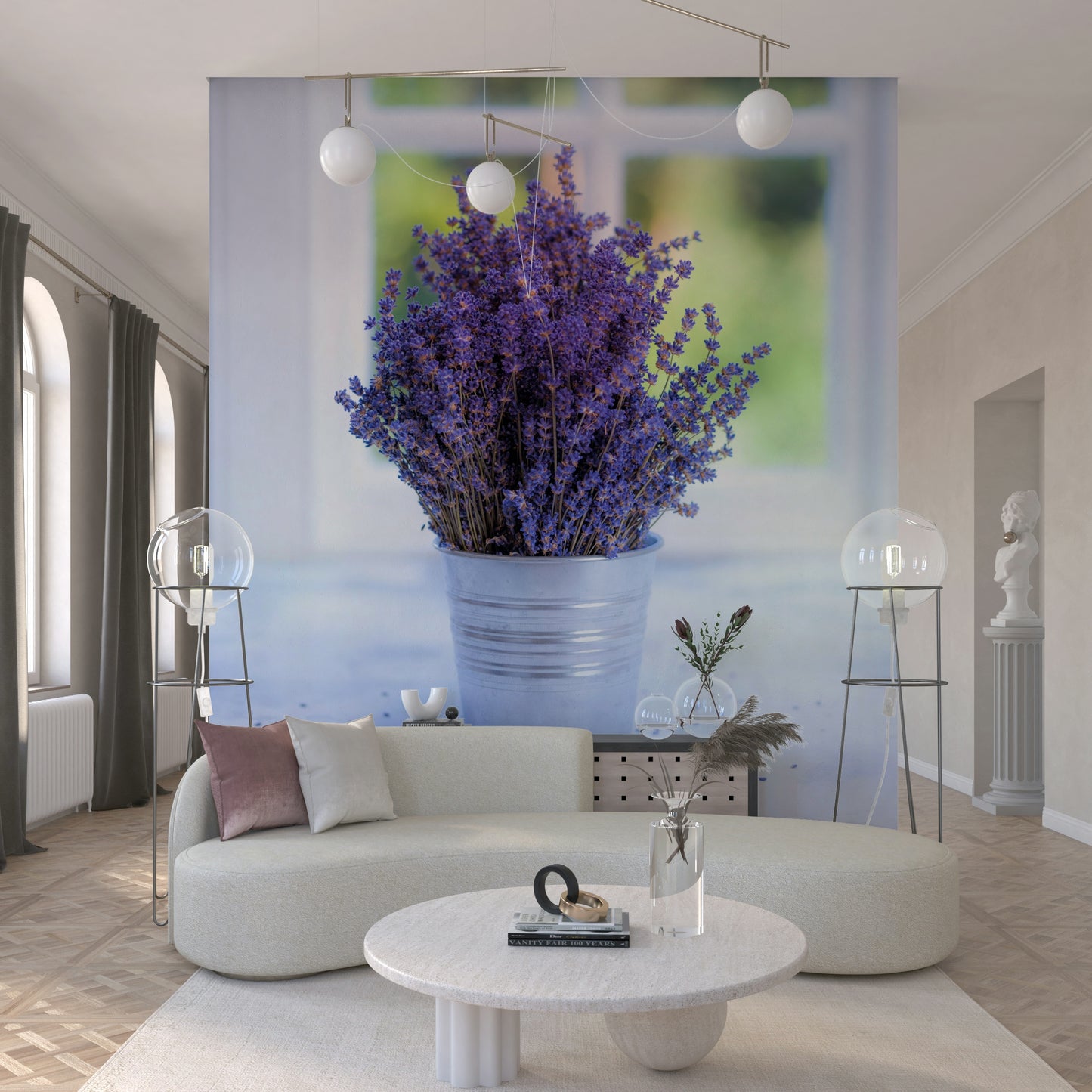 Rustic chic Lavender in a Vase photograph; perfect bathroom wall accent.