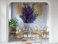 Charming Lavender in a Vase floral bunch; lovely wallpaper for nursery walls.