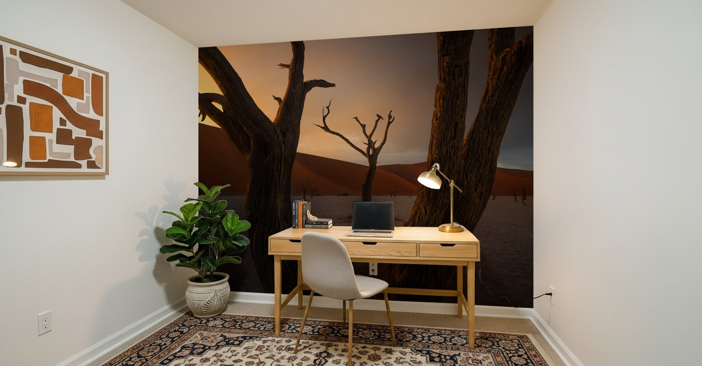 Sossusvlei Arid Woodland Ghost image, unique dehydrated tree feature.