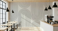 Seamless Arched Simplicity wall mural Vertical arch shapes. Refined office space design.