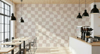 Modern Wavy Checkered Dream wallpaper subtle wavy check design.