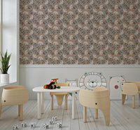 Dove & Berry Delight lovely repeating nature scene paper wallpaper.