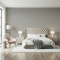 Minimalist scrim effect Subtle Squares Light Grey removable wallpaper off white speckles