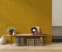 Deep saffron yellow Golden Haze Texture wall decor subtly dotted fibrous material