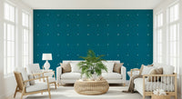 Teal Texture Grid wallpaper minimalist square dot design.