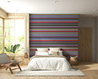 Chic Playtime Stripes room wallpaper with stylish colorful bands.