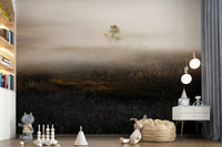 Scattered tall grasses in Misty Dawn Meadow peaceful design.